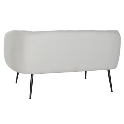Sofá DKD Home Decor Negro Greige Espuma Madera Metal Terciopelo Scand