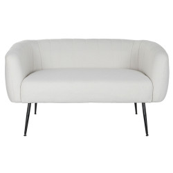 Sofá DKD Home Decor Negro Greige Espuma Madera Metal Terciopelo Scand