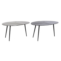 Mesa auxiliar DKD Home Decor Negro Dorado Aluminio Latón 78 x 45 x 40