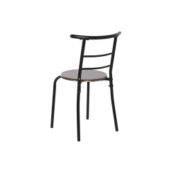 Conjunto de Mesa con 4 Sillas DKD Home Decor Marrón Negro Metal Mader