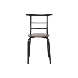 Conjunto de Mesa con 4 Sillas DKD Home Decor Marrón Negro Metal Mader