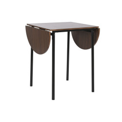 Conjunto de Mesa con 4 Sillas DKD Home Decor Marrón Negro Metal Mader