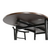 Conjunto de Mesa con 4 Sillas DKD Home Decor Marrón Negro Metal Mader
