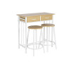 Conjunto de Mesa con 2 Sillas DKD Home Decor Metal Madera MDF 80 x 50