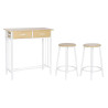Conjunto de Mesa con 2 Sillas DKD Home Decor Metal Madera MDF 80 x 50