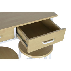 Conjunto de Mesa con 2 Sillas DKD Home Decor Metal Madera MDF 80 x 50