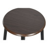 Conjunto de Mesa con 2 Sillas DKD Home Decor Marrón Negro Metal Mader