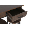 Conjunto de Mesa con 2 Sillas DKD Home Decor Marrón Negro Metal Mader