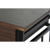 Conjunto de Mesa con 2 Sillas DKD Home Decor Marrón Negro Metal Mader