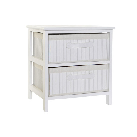 Cajonera DKD Home Decor Blanco Bambú Madera de Paulonia 42 x 32 x 45