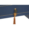 Escritorio DKD Home Decor Azul Dorado Metal Pino Madera MDF 110 x 35 x