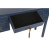 Escritorio DKD Home Decor Azul Dorado Metal Pino Madera MDF 110 x 35 x
