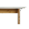 Consola Home ESPRIT Blanco Marrón Mármol Madera de mango 120 x 38 x