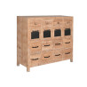 Cajonera Home ESPRIT Negro Natural Metal Abeto Cottage 110 x 40 x 92,5