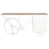 Consola DKD Home Decor Blanco Marrón Metal 165 x 35,5 x 83,8 cm