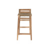 Taburete Home ESPRIT Natural Ratán Teca Fibra 37 x 45 x 77 cm