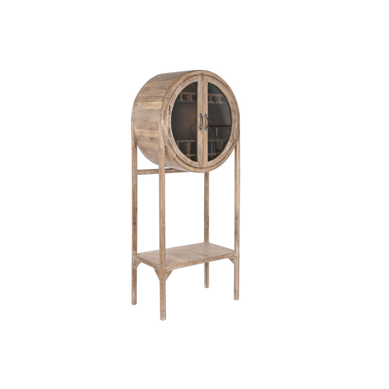 Mueble Auxiliar Home ESPRIT Natural Cristal Teca Madera Reciclada 75 x