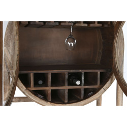 Mueble Auxiliar Home ESPRIT Natural Cristal Teca Madera Reciclada 75 x