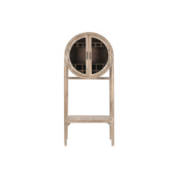 Mueble Auxiliar Home ESPRIT Natural Cristal Teca Madera Reciclada 75 x