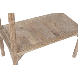 Mueble Auxiliar Home ESPRIT Natural Cristal Teca Madera Reciclada 75 x