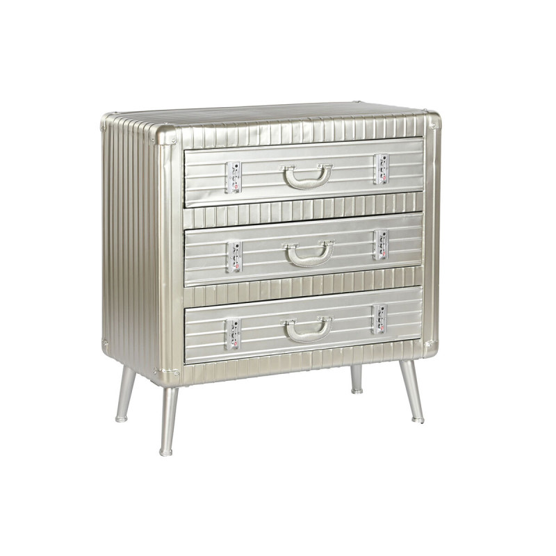 Cajonera Home ESPRIT Plateado Metal Madera MDF Vintage 80 x 39 x 82 cm Cajonera Home ESPRIT Plateado Metal Madera MDF Vintage 80 x 39 x 82 cm