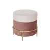 Reposapiés DKD Home Decor Rosa Dorado Metal Terciopelo 48 x 48 x 47 c