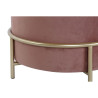 Reposapiés DKD Home Decor Rosa Dorado Metal Terciopelo 48 x 48 x 47 c