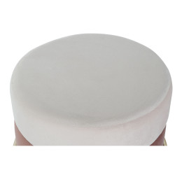 Reposapiés DKD Home Decor Rosa Dorado Metal Terciopelo 48 x 48 x 47 c