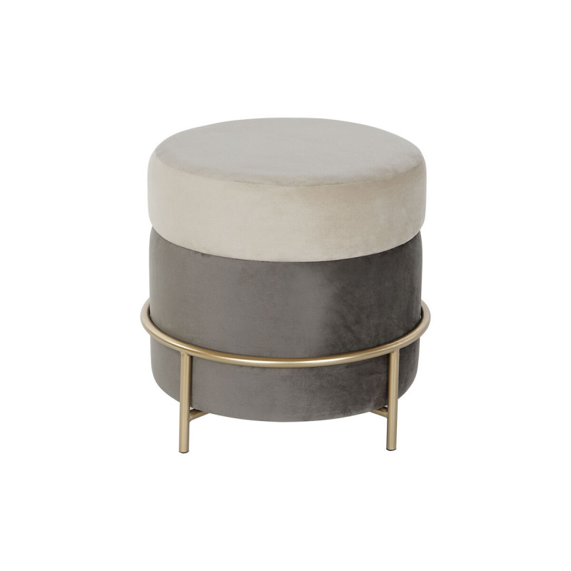 Reposapiés DKD Home Decor Marrón Gris Dorado Metal 48 x 48 x 46 cm Reposapiés DKD Home Decor Marrón Gris Dorado Metal 48 x 48 x 46 cm