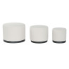 Reposapiés DKD Home Decor Blanco Negro Poliéster Madera MDF Scandi 6