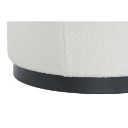 Reposapiés DKD Home Decor Blanco Negro Poliéster Madera MDF Scandi 6