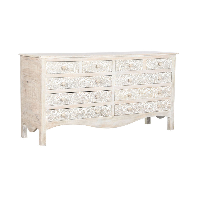 Cómoda Home ESPRIT Blanco Natural Madera de mango Madera MDF 145 x 41 Cómoda Home ESPRIT Blanco Natural Madera de mango Madera MDF 145 x 41