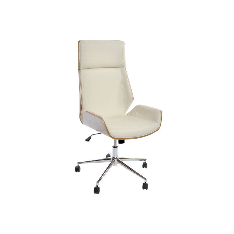Silla de Oficina DKD Home Decor Marrón Crema Plateado 60 x 65,5 x 118 Silla de Oficina DKD Home Decor Marrón Crema Plateado 60 x 65,5 x 118