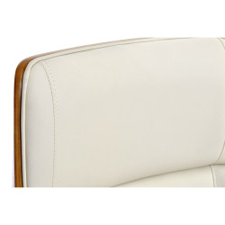 Silla de Oficina DKD Home Decor Marrón Crema Plateado 60 x 65,5 x 118
