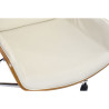 Silla de Oficina DKD Home Decor Marrón Crema Plateado 60 x 65,5 x 118