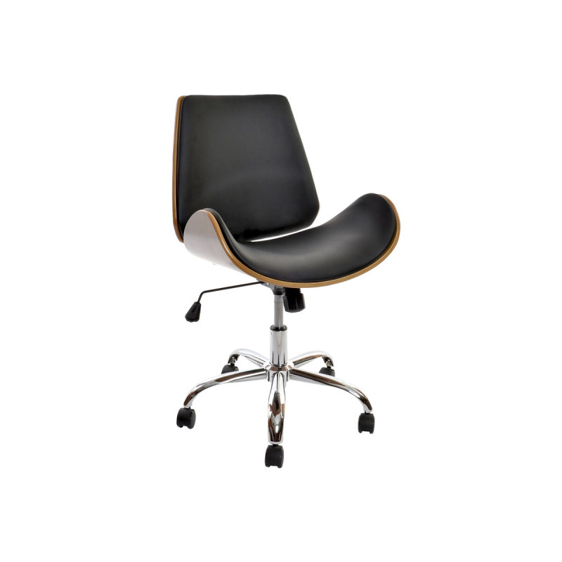 Silla DKD Home Decor Marrón Negro Plateado 52 x 58,5 x 98 cm Silla DKD Home Decor Marrón Negro Plateado 52 x 58,5 x 98 cm