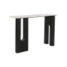 Consola Home ESPRIT Blanco Negro Mármol Madera de mango 117 x 31 x 77