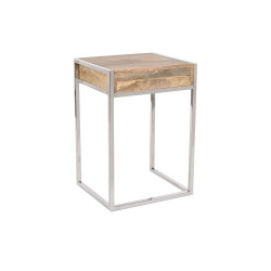 Juego de 2 mesas Home ESPRIT Marrón Plateado Natural Acero Madera de