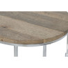 Juego de 3 mesas Home ESPRIT Marrón Plateado Natural Acero Madera de