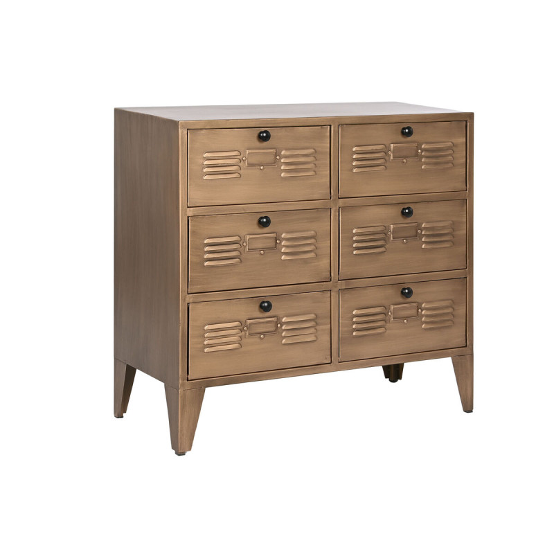 Cajonera Home ESPRIT Dorado Metal Loft 78 x 34 x 70 cm Cajonera Home ESPRIT Dorado Metal Loft 78 x 34 x 70 cm