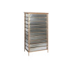 Cajonera Home ESPRIT Marrón Gris Plateado Natural Metal Abeto Loft 66