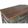 Cajonera Home ESPRIT Marrón Gris Plateado Natural Metal Abeto Loft 66