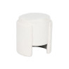 Reposapiés Home ESPRIT Blanco Poliéster Madera MDF Scandi 40 x 40 x