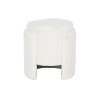 Reposapiés Home ESPRIT Blanco Poliéster Madera MDF Scandi 40 x 40 x
