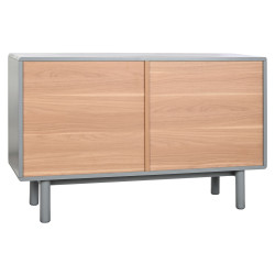 Cómoda Home ESPRIT Azul Gris Natural Polipropileno Madera MDF 120 x 4