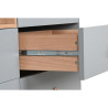 Cómoda Home ESPRIT Azul Gris Natural Polipropileno Madera MDF 120 x 4