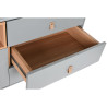 Cómoda Home ESPRIT Azul Gris Natural Polipropileno Madera MDF 120 x 4