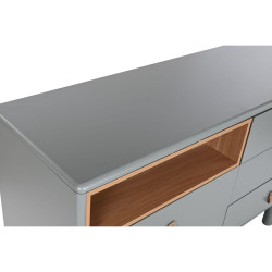 Cómoda Home ESPRIT Azul Gris Natural Polipropileno Madera MDF 120 x 4