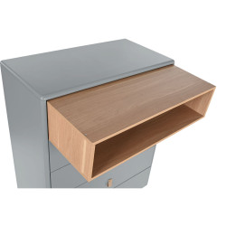Cajonera Home ESPRIT Azul Gris Polipropileno Madera MDF 80 x 40 x 117
