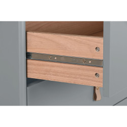 Cajonera Home ESPRIT Azul Gris Polipropileno Madera MDF 80 x 40 x 117